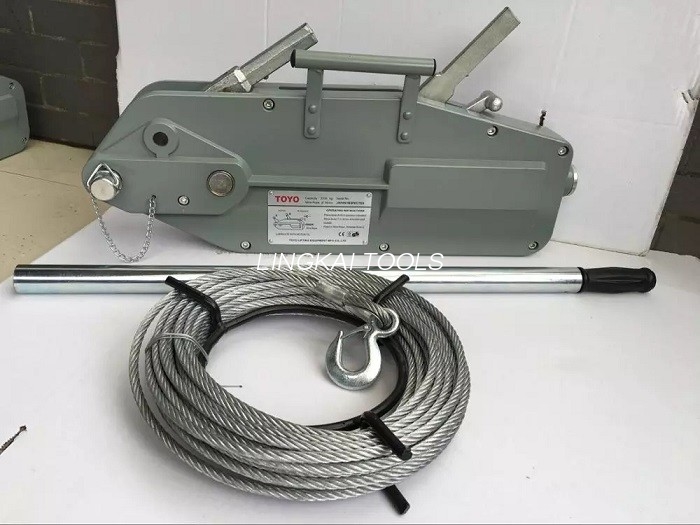 Tirfor Steel Wire Rope Hand Winch Hoist Wire Rope Hoist Winch สำหรับยก