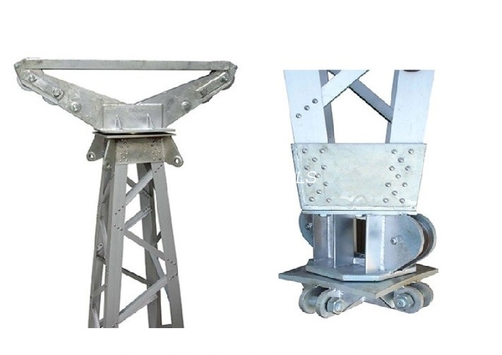 เครื่องมือติดตั้งทาวเวอร์แบบเฟรมภายในระงับ Lattice Gin Pole Derrick Crane