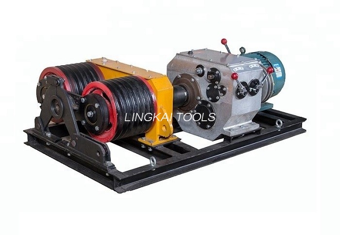 Double Capstan Mortor เครื่องกว้าน 5 ตัน 50KN กำลังก่อสร้างพร้อมเครื่องยนต์ไฟฟ้า