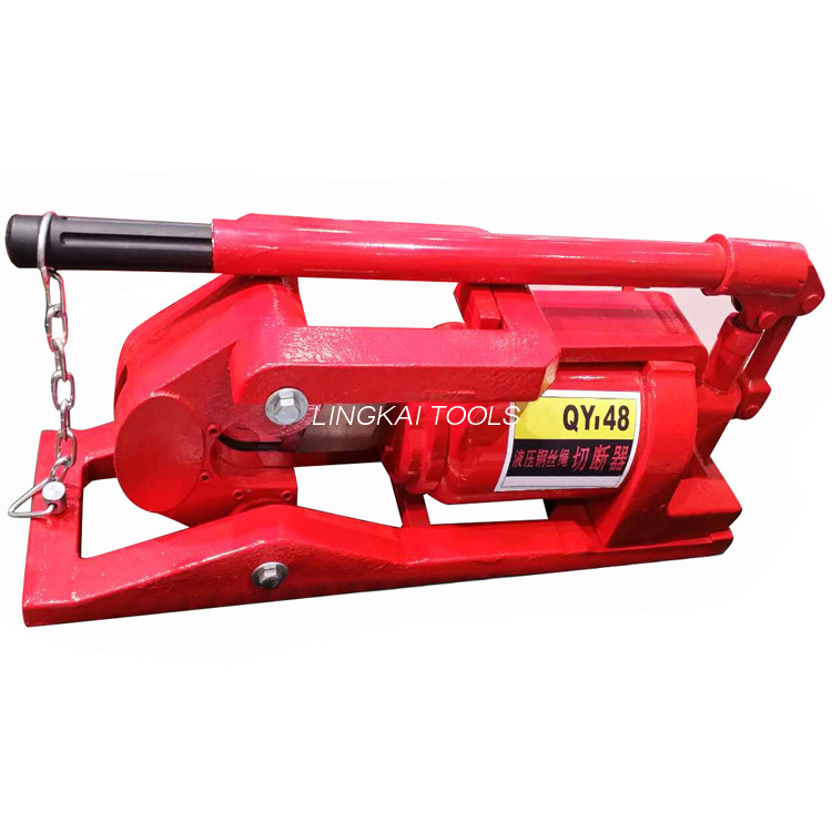 QY48 20T เครื่องตัดลวดสลิงไฮดรอลิก / เครื่องตัดสายเคเบิลเหล็ก 0.3L ความจุน้ำมัน