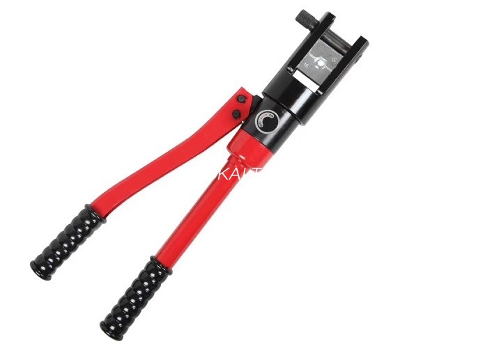 เครื่องมือสายเคเบิลใต้ดิน 12 ตันสายไฮดรอลิกคู่มือสายเคเบิล Lug Wire Terminal Crimper