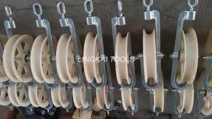 กด Pulley Block Anti Lifting Automatic Release Pulley สำหรับดึงเชือก