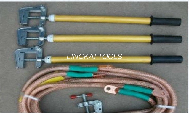 เครื่องมือรักษาความปลอดภัยไฟฟ้าแรงดันไฟฟ้า 35KV แกนกราวด์ทองแดง JDX พร้อมแคลมป์ดิน