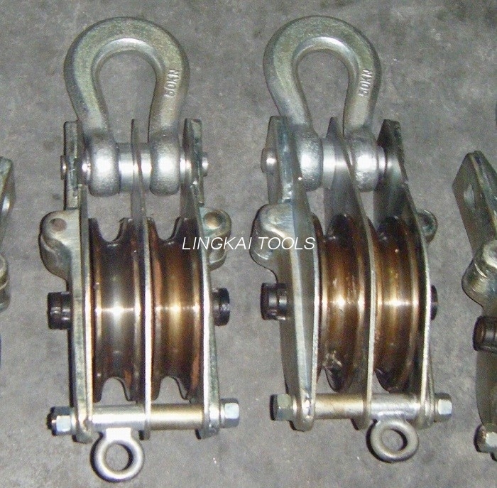 QHS 50KN รอกแบบมัดคู่พร้อมบล็อกรอกเหล็กเปิดทั้งสองด้าน