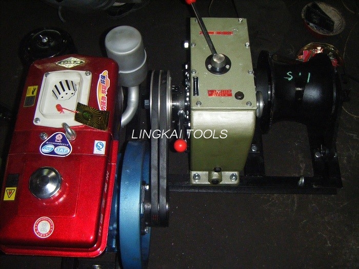 เครื่องดึงสายไฟ 4.41kw พร้อมเครื่องยนต์ดีเซล 6.6hp ใบรับรอง ISO 168 กก