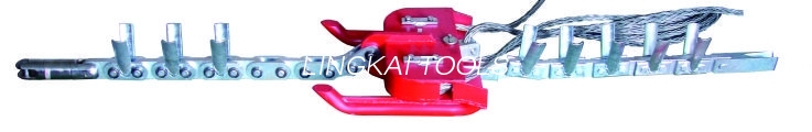 บอร์ดวิ่งสำหรับตัวนำไฟฟ้าสามตัวที่มัดรวมในสายส่ง